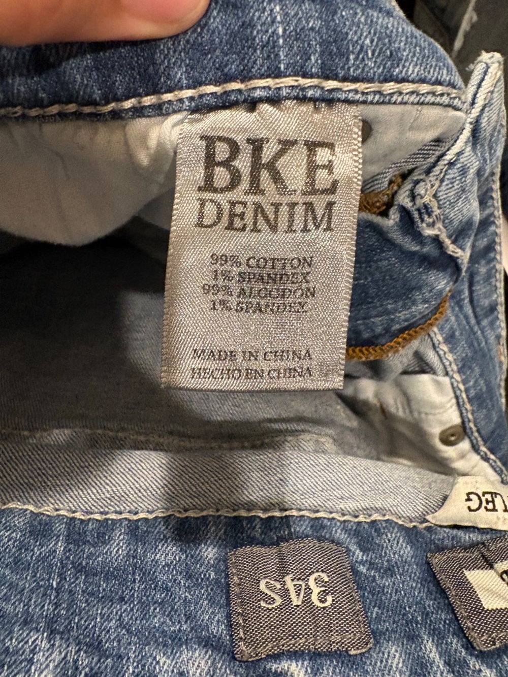 BKE Denim Men's Jake Stretch Straight Leg Jeans 34S GREAT Condition - Picture 3 of 6